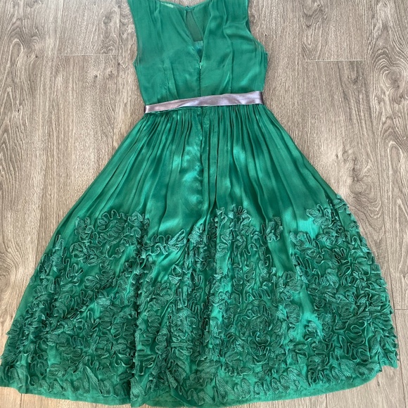 Anthropologie Silk Fit Flare Dress - Picture 4 of 5